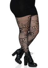 Load image into Gallery viewer, Leg Avenue Pirate Booty Skull Net Pantyhose
