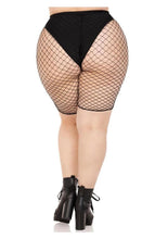 Load image into Gallery viewer, Leg Avenue Plus Size Industrial Net Biker Shorts - 1x-2x - Black
