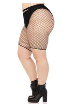 Load image into Gallery viewer, Leg Avenue Plus Size Industrial Net Biker Shorts - 1x-2x
