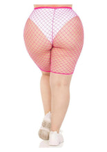 Load image into Gallery viewer, Leg Avenue Plus Size Industrial Net Biker Shorts - 1x-2x - Pink
