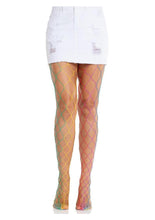 Load image into Gallery viewer, Leg Avenue Rainbow Fence Net Tights
