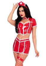 Load image into Gallery viewer, Leg Avenue Red Alert Nurse Costume - Red - Medium - 4 Piece
