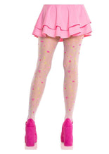 Load image into Gallery viewer, Leg Avenue Rosette Jacquard Spandex Sheer Tights
