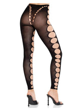 Load image into Gallery viewer, Leg Avenue Seamless Opaque Cut-Out Footless Tights
