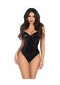 Load image into Gallery viewer, Leg Avenue Sequin Boned Snap Crotch Bodysuit with Detachable Clear Strap
