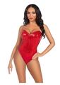 Load image into Gallery viewer, Leg Avenue Sequin Boned Snap Crotch Bodysuit with Detachable Clear Strap
