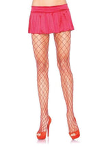Load image into Gallery viewer, Leg Avenue Spandex Diamond Panty Hose - Red - One Size
