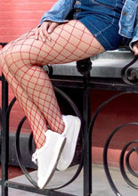 Load image into Gallery viewer, Leg Avenue Spandex Diamond Panty Hose - Red - One Size
