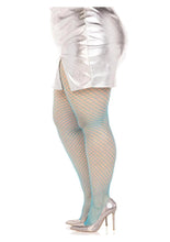 Load image into Gallery viewer, Leg Avenue Spandex Industrial Net Tights - 1x-2x - Neon Blue
