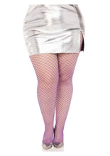 Load image into Gallery viewer, Leg Avenue Spandex Industrial Net Tights - 1x-2x - Purple
