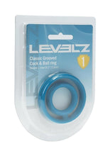 Load image into Gallery viewer, Levelz Classic Grooved Silicone Cock and Ball Ring - Teal
