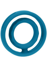 Load image into Gallery viewer, Levelz Classic Grooved Silicone Cock and Ball Ring - Teal
