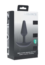 Load image into Gallery viewer, Levelz Classic Vibrating Silicone Rechargeable Anal Plug - Black - Small
