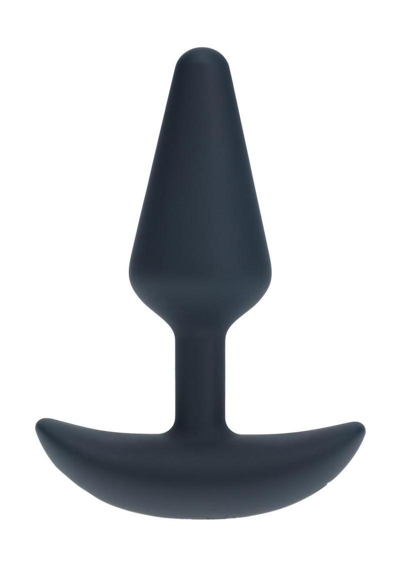 Levelz Classic Vibrating Silicone Rechargeable Anal Plug - Black - Small