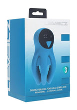 Load image into Gallery viewer, Levelz Digital Vibrating Silicone Rechargeable Penis Head Stimulator with Tentacles - Teal
