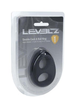 Load image into Gallery viewer, Levelz Double Liquid Silicone Cock and Ball Ring - Black
