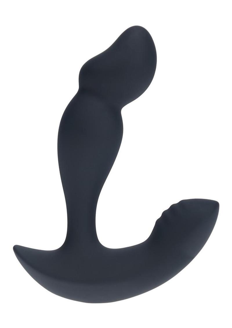 Levelz Dual Motor Vibrating Liquid Silicone Prostate Stimulator with Remote Control - Black