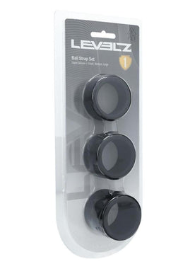 Levelz Liquid Silicone Ball Strap Set Of 3 - (S,m,l - Black - 34mm