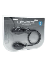 Load image into Gallery viewer, Levelz Ribbed Inflatable Silicone Anal Plug - Black
