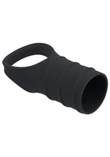 Load image into Gallery viewer, Levelz Silicone Cock Ring and Ribbed Sleeve - Black
