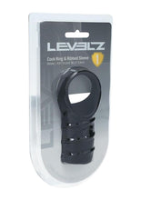 Load image into Gallery viewer, Levelz Silicone Cock Ring and Ribbed Sleeve - Black
