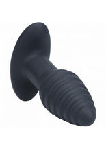 Load image into Gallery viewer, Levelz Vibrating and Rotating Ribbed Silicone Rechargeable Anal Plug with Remote Control
