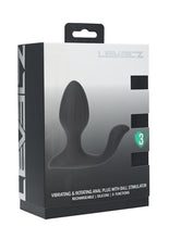 Load image into Gallery viewer, Levelz Vibrating and Rotating Silicone Rechargeable Anal Plug with Ball Stimulator - Black
