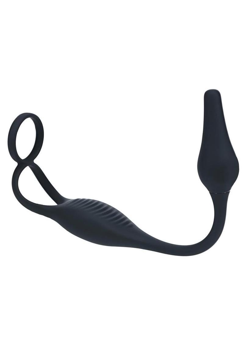 Levelz Vibrating Silicone Rechargeable Prostate Stimulator with Cock and Ball  Ring  Pleasures & Treasures