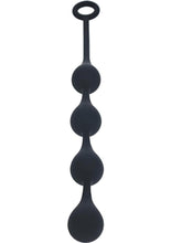 Load image into Gallery viewer, Levelz Waterdrop Silicone Anal Balls - Black - Medium - 30mm

