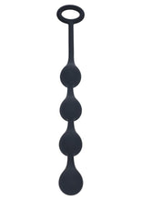 Load image into Gallery viewer, Levelz Waterdrop Silicone Anal Balls - Black - Small - 20mm
