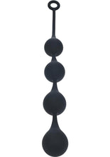 Load image into Gallery viewer, Levelz Waterdrop Silicone Anal Balls - Black - XLarge - 50mm
