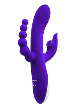 Load image into Gallery viewer, Lick Me Triple Stim Rechargeable Silicone Vibrator
