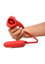 Load image into Gallery viewer, Lickgasm Magic Kiss Kissing Rechargeable Silicone Clitoral Stimulator with Thrusting Vibrator
