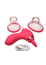 Load image into Gallery viewer, Lickgasm Plump Pleasure Licking and Sucking Rechargeable Silicone Clitoral Stimulator - Pink
