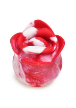 Load image into Gallery viewer, Lickgasm Sweet Kiss Kissing and Vibrating Rechargeable Silicone Clitoral Stimulator - Red/White Swirl
