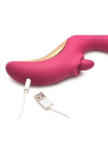 Load image into Gallery viewer, Lickgasm Tease and Please Rechargeable Silicone Thrusting Andamp; Licking Vibrator
