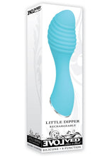 Load image into Gallery viewer, Little Dipper Rechargeable Silicone Vibrator - Aqua/Blue
