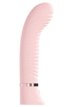 Load image into Gallery viewer, Loveline Divine 10 Function Rechargeable Silicone Ribbed G-Spot Vibrator - Pink
