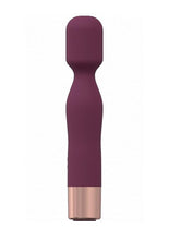 Load image into Gallery viewer, Loveline Glamour Silicone Rechargeable 10 Speed Mini Wand - Burgundy/Red
