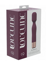 Load image into Gallery viewer, Loveline Glamour Silicone Rechargeable 10 Speed Mini Wand - Burgundy/Red
