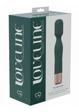 Load image into Gallery viewer, Loveline Glamour Silicone Rechargeable 10 Speed Mini Wand - Forest - Green
