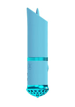 Load image into Gallery viewer, Loveline Luxe 10 Function Mini Lipstick Rechargeable Silicone Vibrator - Blue
