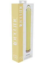 Load image into Gallery viewer, Loveline Sparkle Rechargeable 10 Function Glass Vibrator - Yellow - 6.3in
