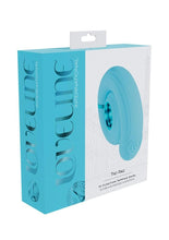 Load image into Gallery viewer, Loveline Tic-Tac Tapping Swirl Rechargeable Silicone Vibrator - Blue
