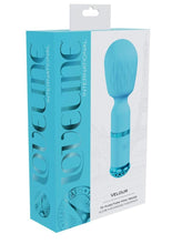 Load image into Gallery viewer, Loveline Velour 10 Function Rechargeable Silicone Mini-Wand - Blue
