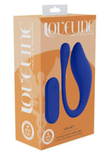 Load image into Gallery viewer, Loveline Velvet G-Spot 10 Function Rechargeable Silicone Vibrator with Remote Control - Blue
