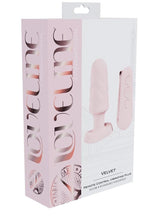 Load image into Gallery viewer, Loveline Velvet Silicone Rechargeable Vibrating Anal Plug with Remote - Pink

