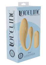 Load image into Gallery viewer, Loveline Wave C-Shape 10 Function Rechargeable Silicone Vibrator with Remote Control - Yellow
