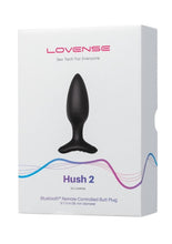 Load image into Gallery viewer, Lovense Hush 2 Rechargeable App Compatible Silicone Vibrating Anal Plug - Black - 1.5in
