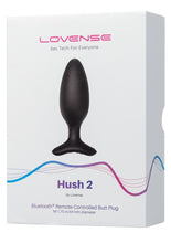 Load image into Gallery viewer, Lovense Hush 2 Rechargeable App Compatible Silicone Vibrating Anal Plug - Black - 1.75in
